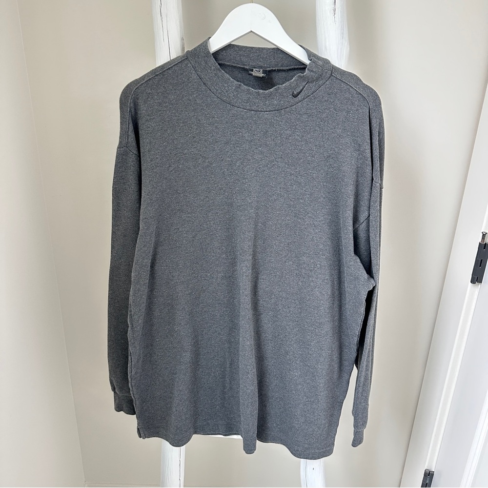 Nike Men's Charcoal Long Sleeve Cotton Golf Tee Size XL